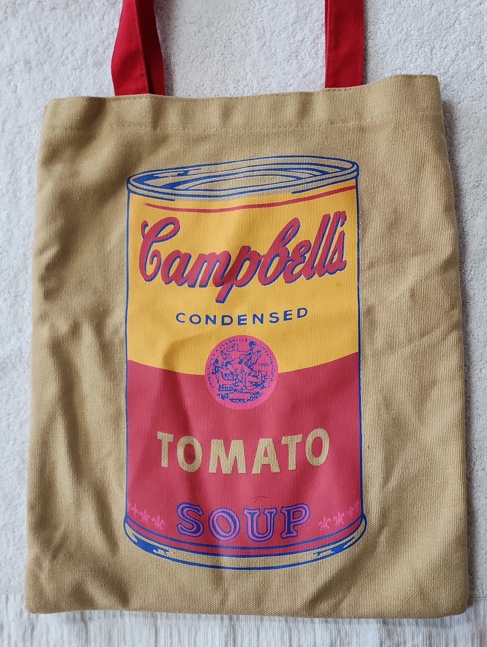 Andy Warhol Unisex Campbell's Tomato Soup Canvas Tote Preowned